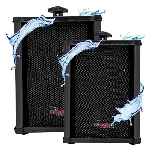 5 Core Outdoor Speakers Pair Stereo In Wall Speaker 100W Peak Passive Outside Surface Mount Wired Waterproof Patio House Garage Indoor Exterior Audio 5 Core Outdoor Speakers Pair Stereo In Wall Speaker 100W Peak Passive Outside Surface Mount Wired Waterproof Patio House Garage Indoor Exterior Audio