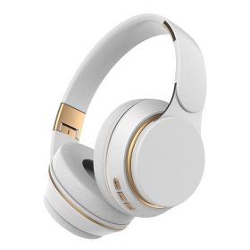 New cross-border popular wireless headset Bluetooth subwoofer stereo plug-in card sports computer headset (Colour: white)