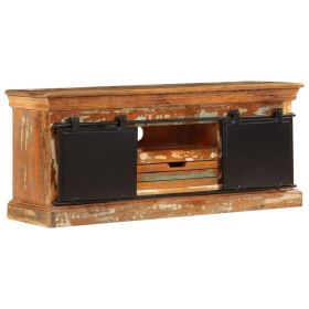 TV Stand 43.3"x11.8"x17.7" Solid Wood Reclaimed (Color: Brown)
