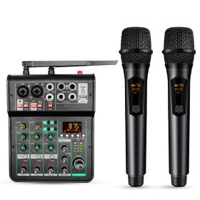 5 Core Audio Mixer Sound Board 4 Channel XLR Stereo Receiver w Bluetooth USB Microphone PA Karaoke Music Podcast Mixing Soundboard Mini Mezcladora Par (SKU: MX 4CH 2MIC SLV)